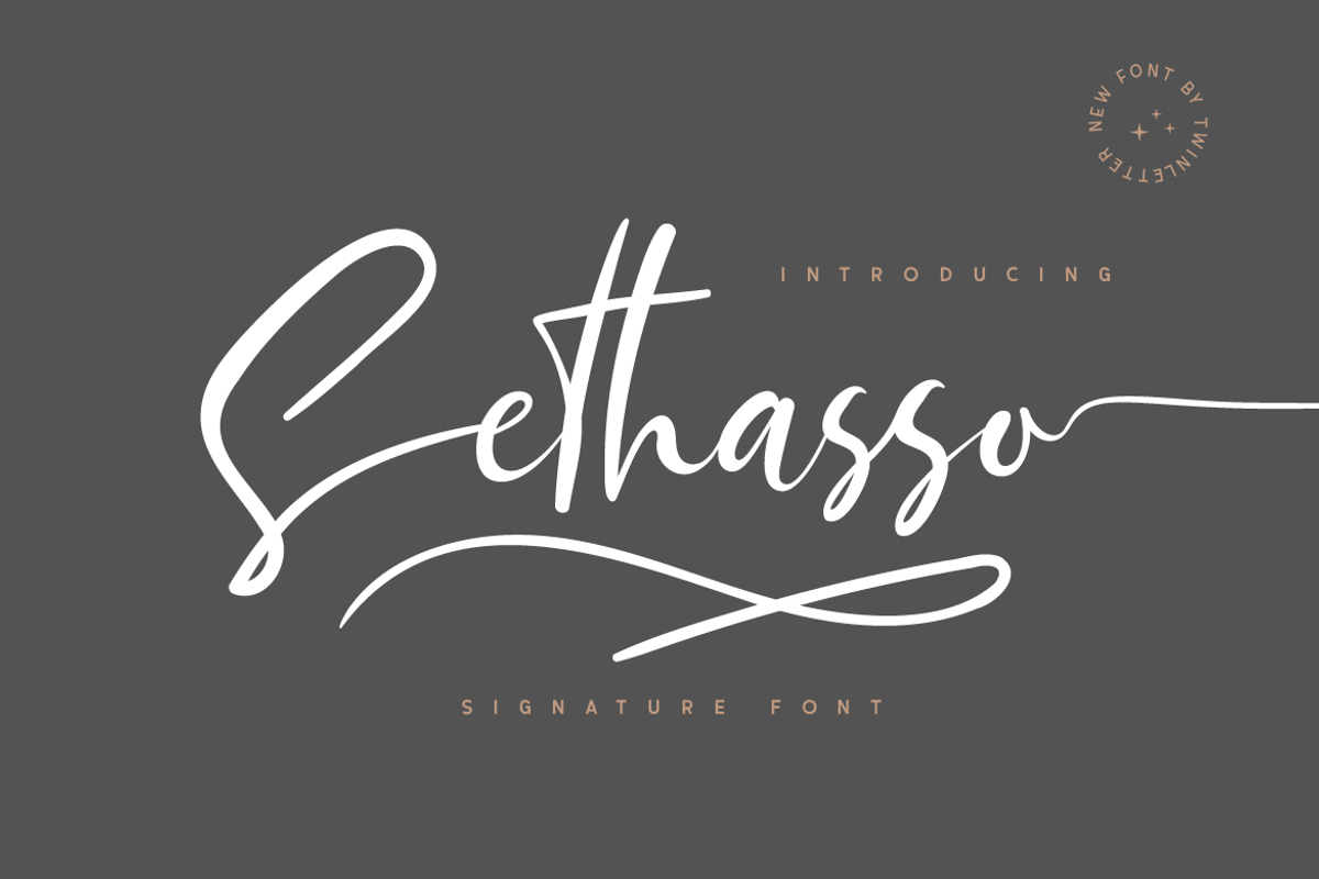 Sethasso, a Script Font by twinstd (Photo 1 of 11)
