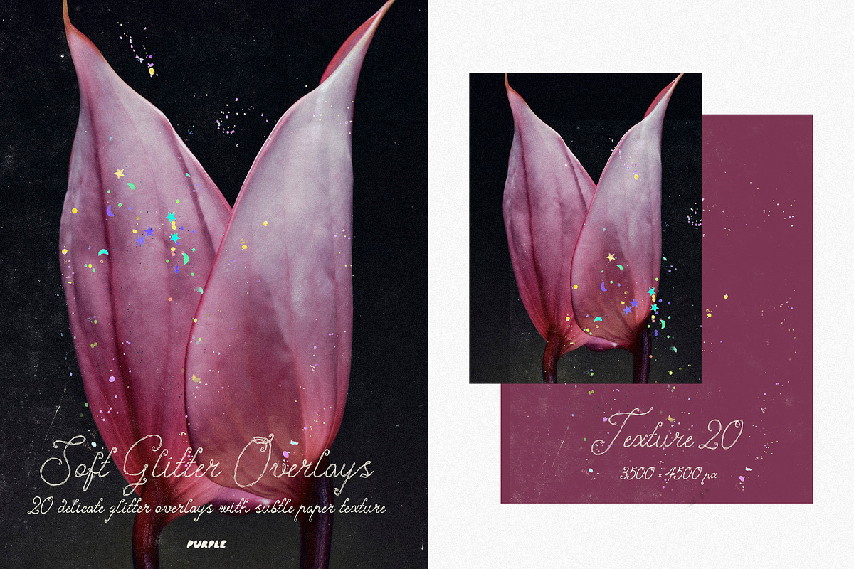Soft Glitter Overlays, a Texture Graphic by Purple (Photo 4 of 21)