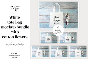 Tote bag Mockup Bundle with cotton., a Print Template by MockupMarket