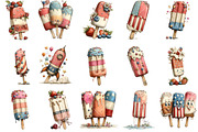 Patriotic Ice-Cream PNG Clipart, an Illustration by OK Design (Thumbnail 3 of 6)