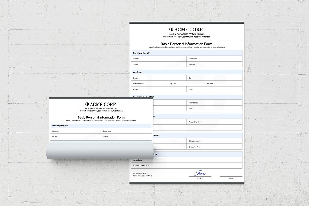 Simple Form Template, a Stationery Template by BrandPacks (Photo 4 of 6)