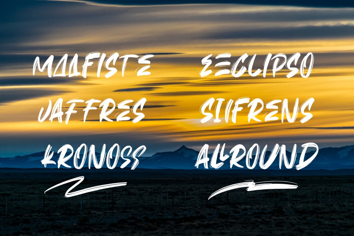 Briskates - Brush Display Font, a Handwritten Font by Dhabee (Photo 3 of 13)