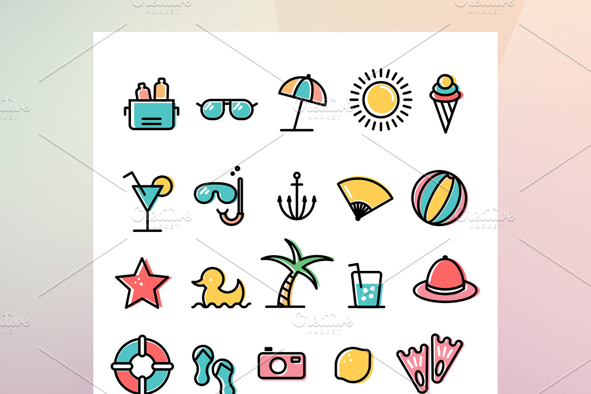 Summer Icon Set, an Icon by Zlaws