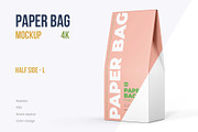 Paper Bag Mockup. Half Side - L view, a Packaging Mockup by easymock (Thumbnail 1 of 11)
