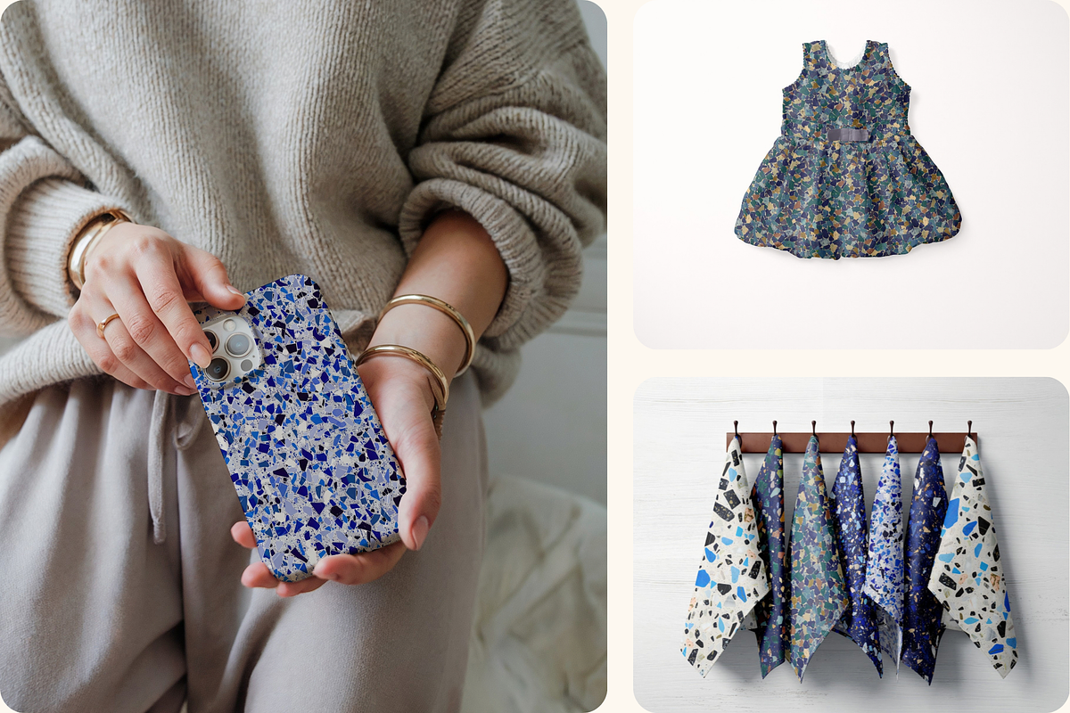Lapis Terrazzo Patterns, a Pattern Graphic by Ninterints (Photo 6 of 10)