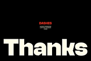 Dashes - Bold Font, a Sans Serif Font by limitype (Thumbnail 12 of 12)