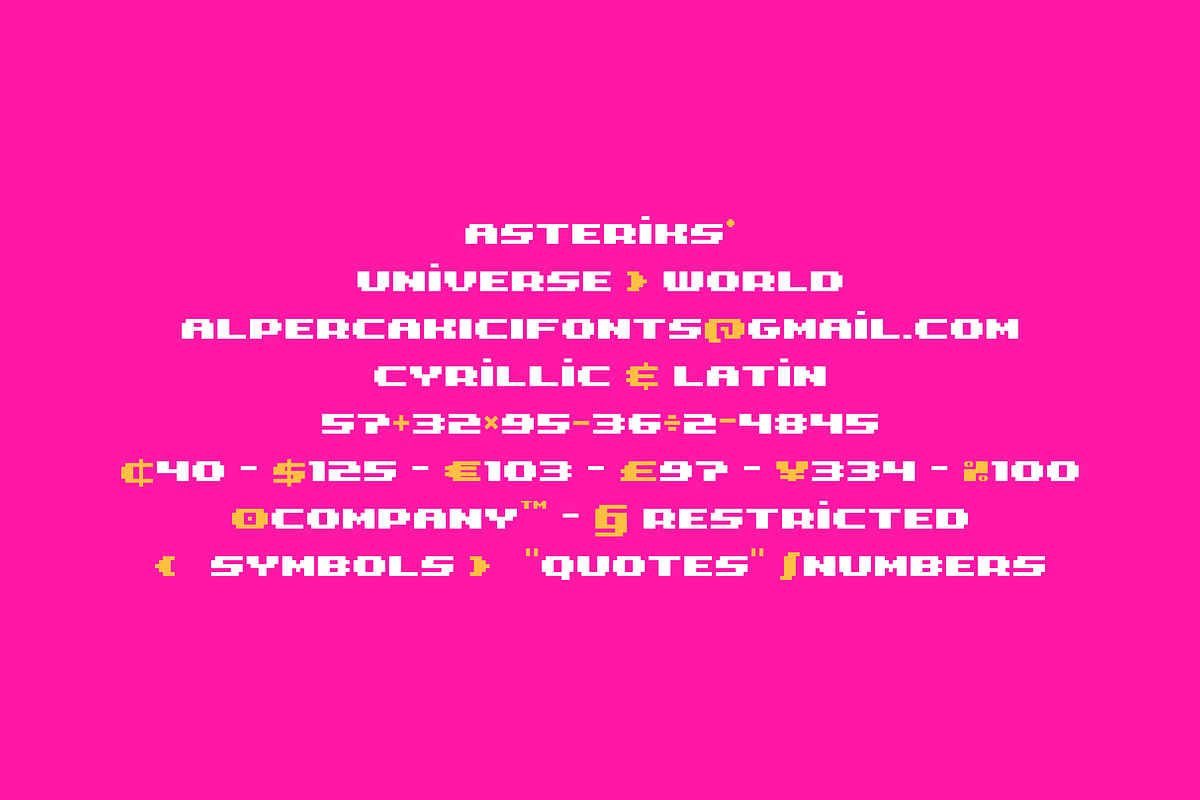 Gaming Pixel Typeface (52 Fonts)