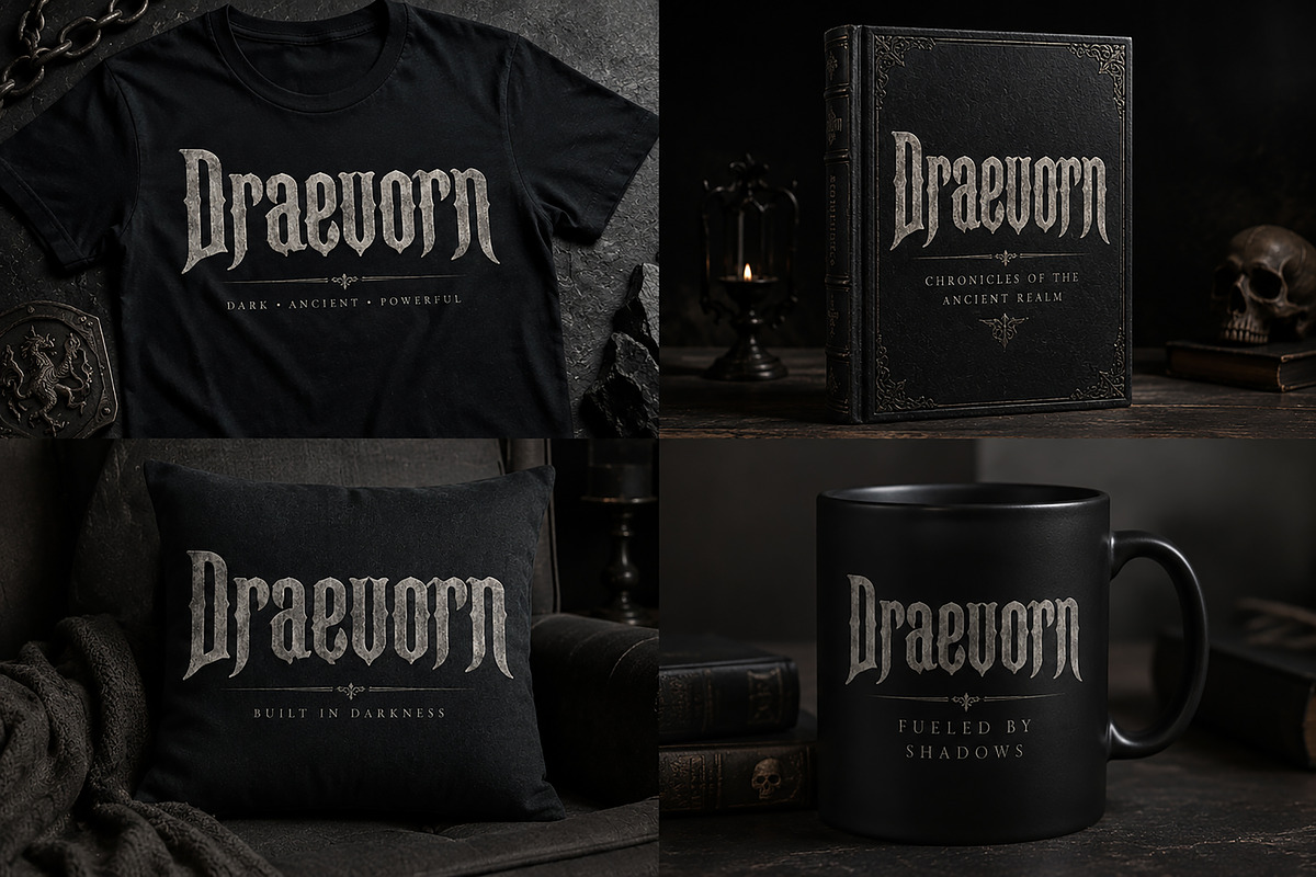 Draevorn — Gothic Blackletter Font, a Blackletter Font by Wow Magic (Photo 2 of 5)