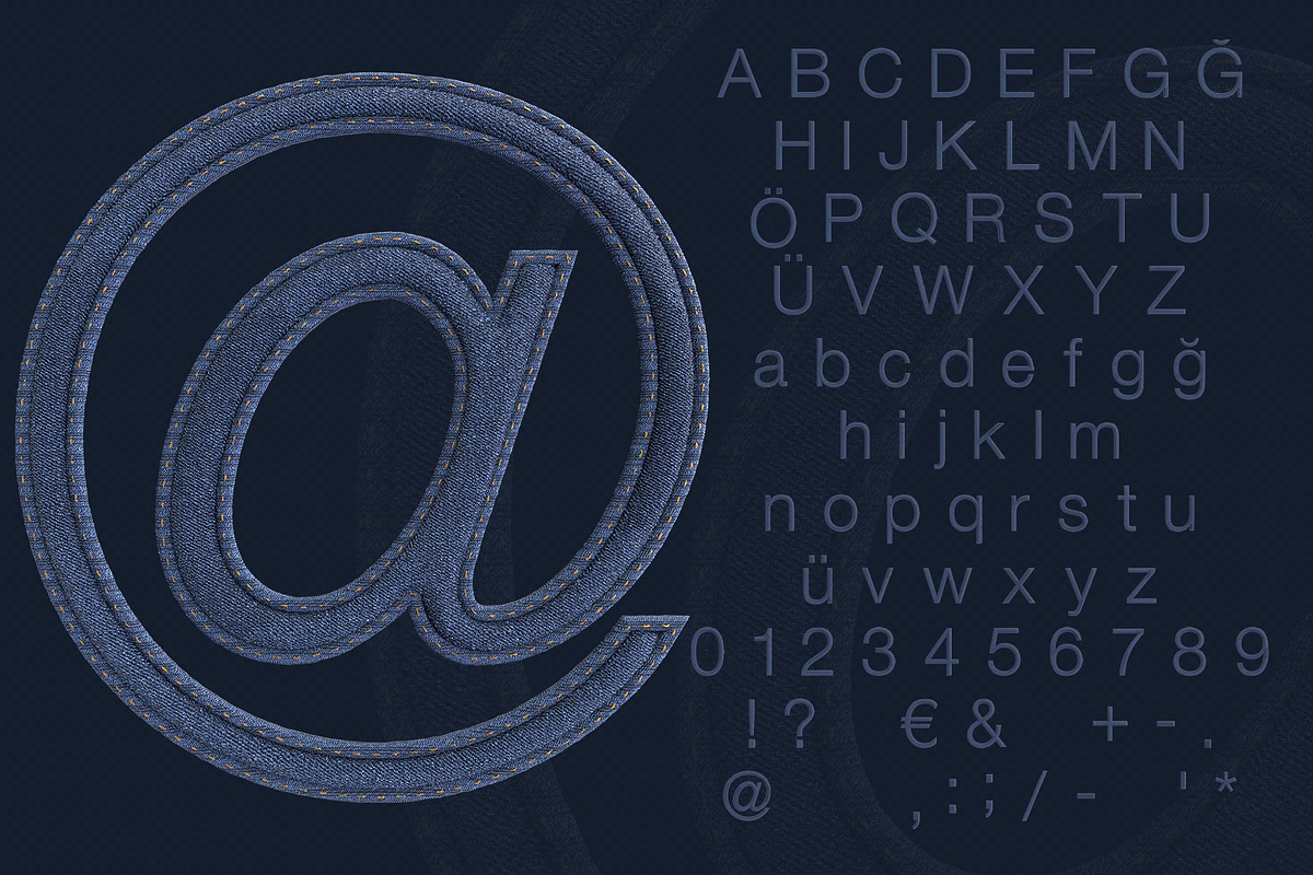 Blue Jeans Bitmap Font & PNGs, a Sans Serif Font by Creative Graphics (Photo 2 of 6)