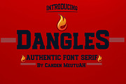 Dangles, a Serif Font by Canden Meutuah (Thumbnail 1 of 8)