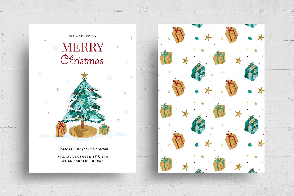 Simple Christmas Greetings Card, a Card Template by BrandPacks (Photo 5 of 5)