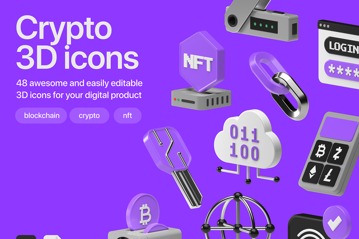 Crypto 3D icons, an Icon by Goicons (Photo 1 of 7)