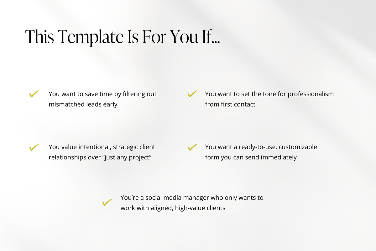 Discovery Questionnaire Template for Social Media Managers preview 6