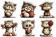 Whimsical Easter Cat Clipart PNG, an Illustration by Craft Nest (Thumbnail 5 of 11)