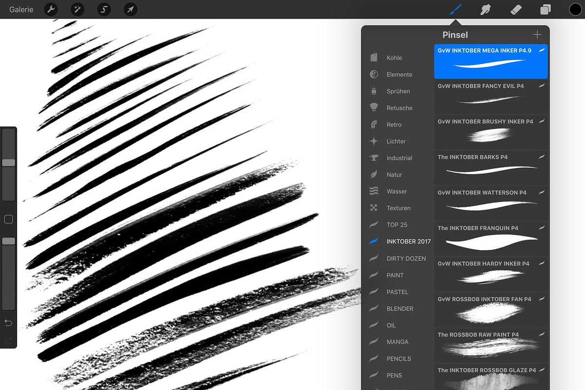 45+ INKTOBER Procreate Ink Brushes preview 3