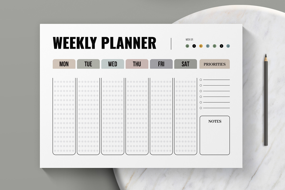 Modern Weekly Landscape Planner preview 2