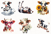 Cute Cow Sublimation Clipart, an Illustration by OK Design (Thumbnail 2 of 5)
