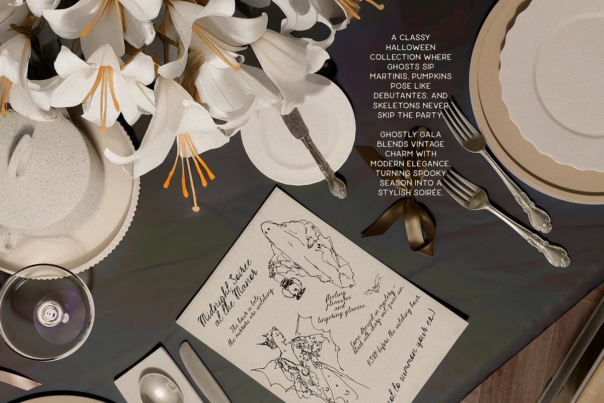 Ghostly Gala: Halloween Clipart, a Decorative Illustration by Purple (Photo 10 of 11)
