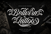 Bellvira Tattoo | Script Tattoo, a Blackletter Font by Denustudios (Thumbnail 1 of 12)
