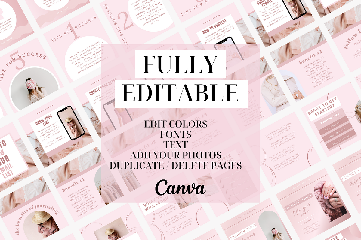 Pink Canva Instagram Carousels, a Social Media Template by Oh So Social Boutique (Photo 4 of 5)