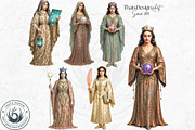 Art Nouveau Celestial Voyagers PNG, a Decorative Illustration by ThatsDesignArt (Thumbnail 6 of 10)