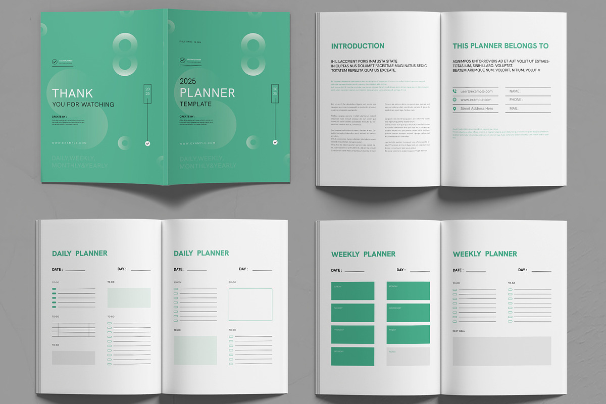Planner Template, a Stationery Template by MightyDesign (Photo 2 of 6)