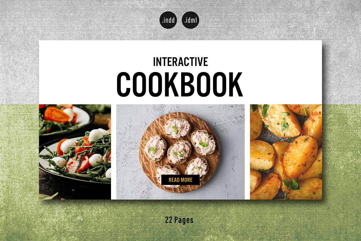 Interactive PDF Cookbook, a Templates & Theme by Grkic Creative (Photo 1 of 22)