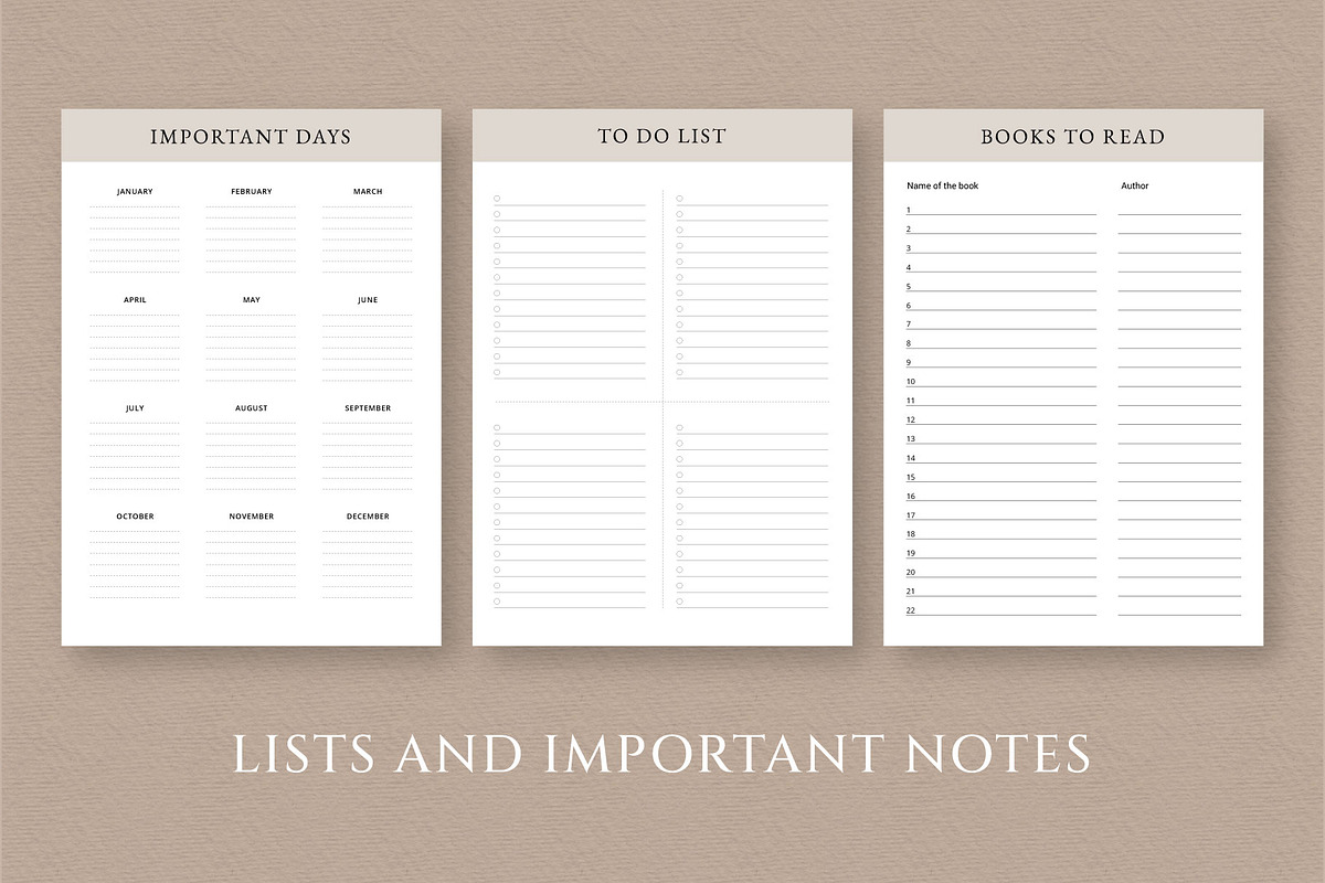 Daily & Weekly Planner, a Stationery Template by Anatartan Design (Photo 5 of 6)