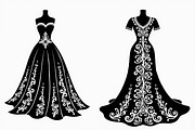Fashion Dress Silhouette Bundle, an Illustration by BIPLOB EXPERT (Thumbnail 18 of 21)