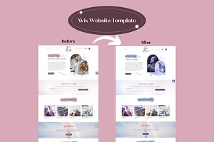 WIX Website Template Spiritual Pink