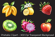 Summer Vintage fruits Sublimation Cl, an Illustration by RobertsArt (Thumbnail 7 of 7)