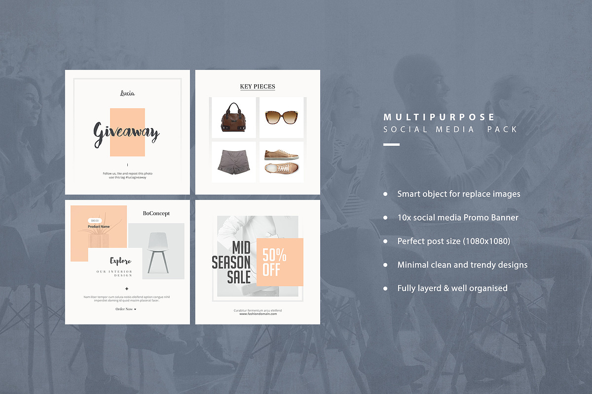 Multipurpose - Social Media Pack, a Social Media Template by Crevo Studio (Photo 3 of 4)