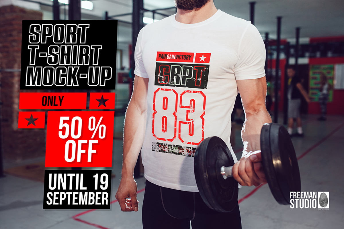 Sport T-Shirt Mock-Up, a Shirt Mockup by Freeman Studio (Photo 1 of 14)