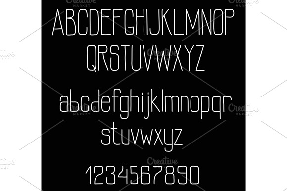 Chalk San Serif Font Alphabet