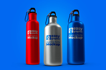 Aluminium Bottle Mockup
