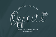 Offsite Script Fonts, a Script Font by mahstudios (Thumbnail 1 of 15)