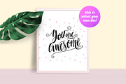Frame Mockup with Monstera Leaf, a Print Template by Frisk Shop Mockups (Thumbnail 3 of 3)
