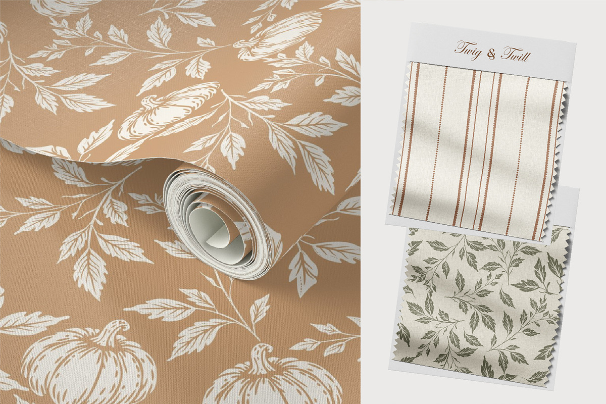 Twig & Twill-Autumn Neutrals, a Pattern Graphic by InaCorart (Photo 5 of 13)