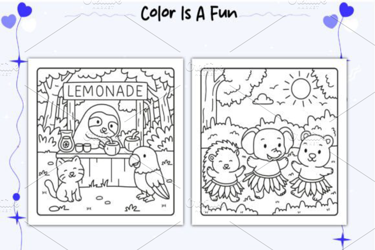 Cozy Hawaii Cute Coloring Pages V 2, an Illustration by Ink Gallery (Photo 2 of 4)