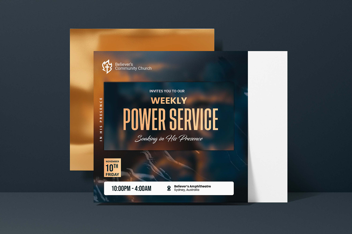 Sunday Service Flyer, a Social Media Template by Believe Creatives (Photo 2 of 2)