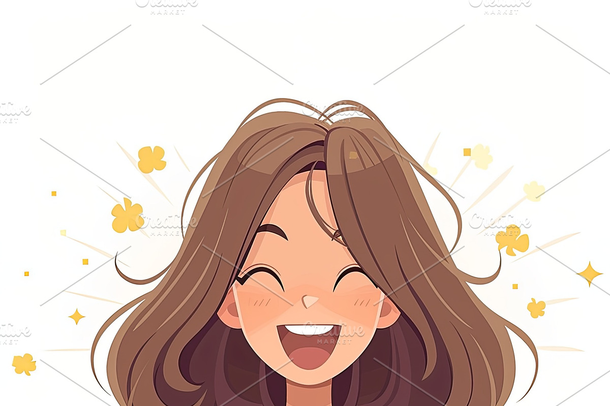 Smiling woman excitedly using laptop while sitting cross-legged on a couch, an Illustration by AS photostudio