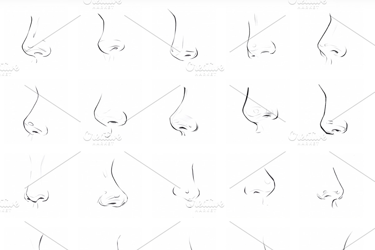 Procreate Nose Brushes Stamps, a Brush Add-On by Procreate Market (Photo 3 of 5)