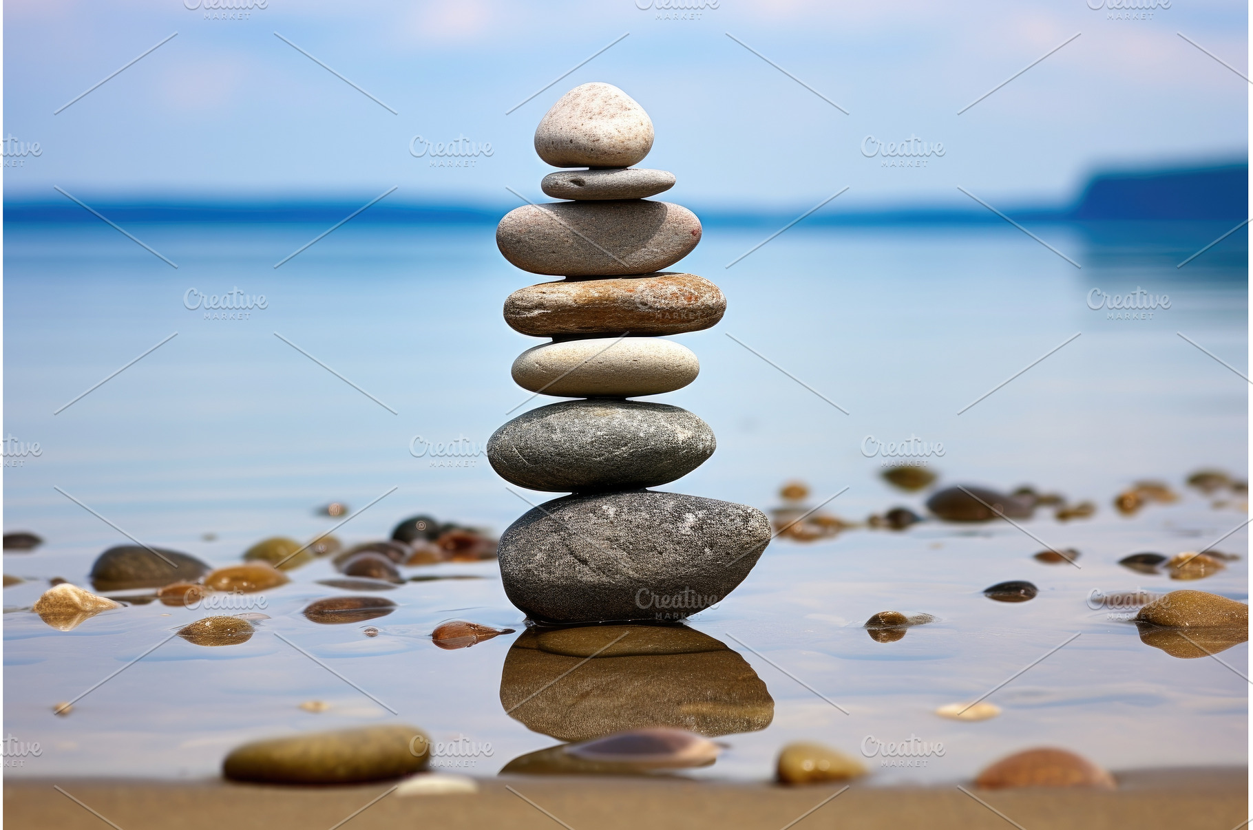 pebbles stacked into a balancing, an Animal Photo by studioworkstock
