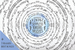 Vintage Doodle Seamless Brushes