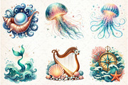 Magical Ocean Sublimation Clipart, an Illustration by Libby Wishes (Thumbnail 7 of 7)