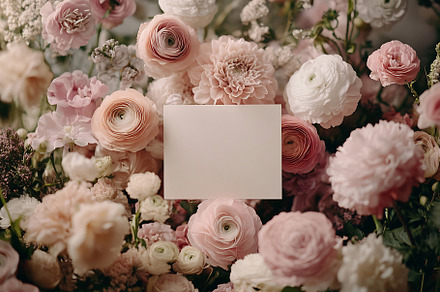 Beautiful flower set & card, a Photo by Beautiful things