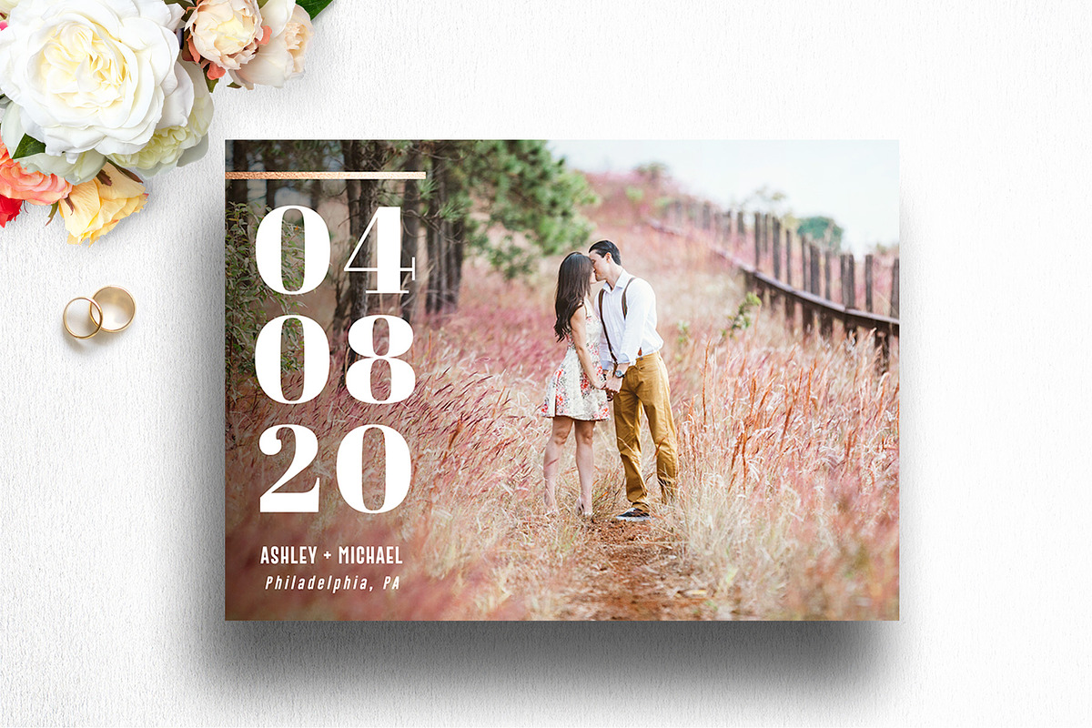 Save The Date Photo Card | 002, an Invitation Template by Nifty Template Studio (Photo 1 of 5)
