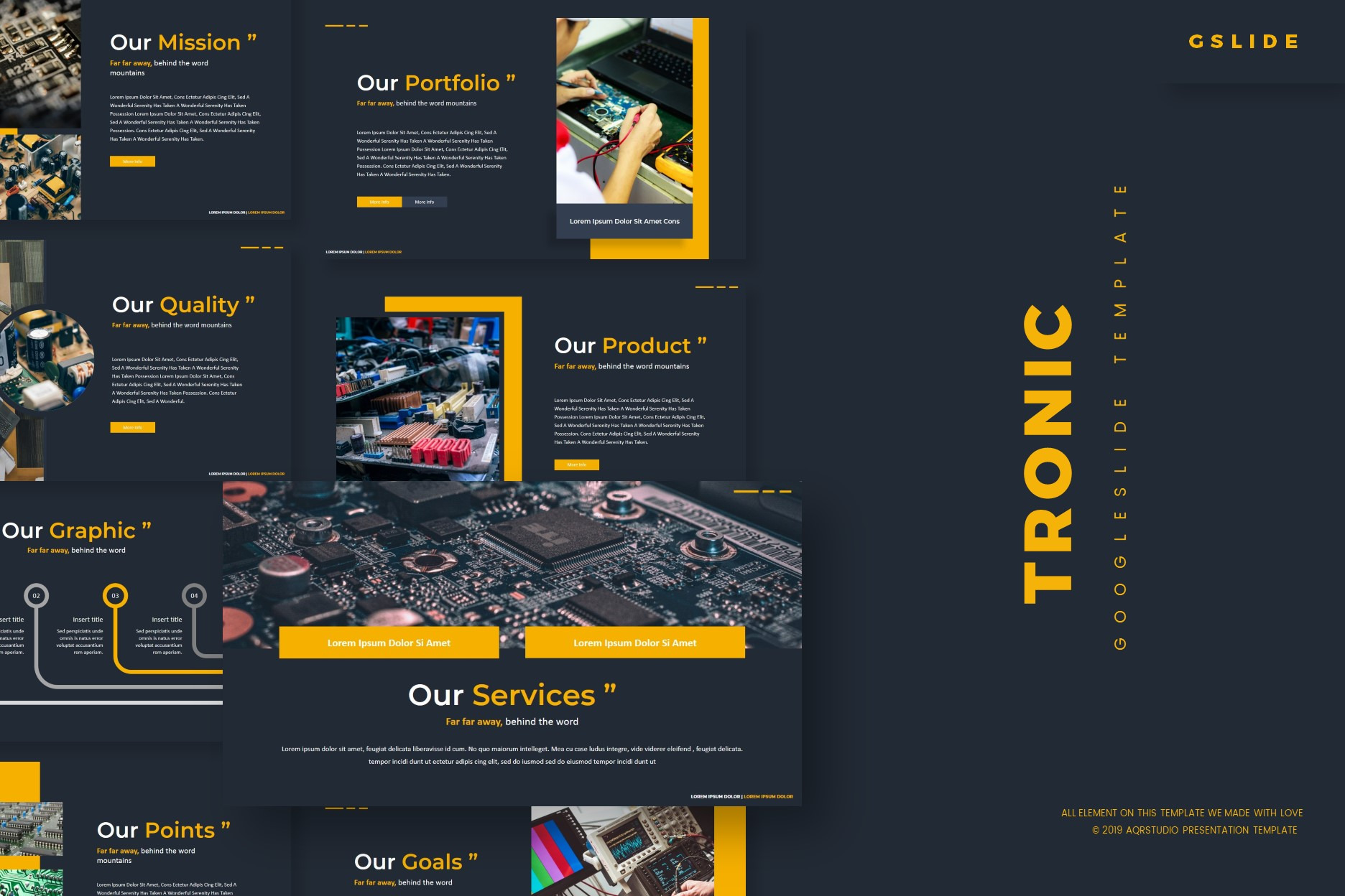 Tronic - Google Slides Template, a Presentation Template by AQR Studio