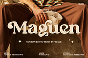 Maguen Modern Retro Display, a Sans Serif Font by Typetemp Studio (Thumbnail 1 of 14)
