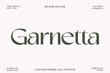 Garnetta - Stylish Sans Serif